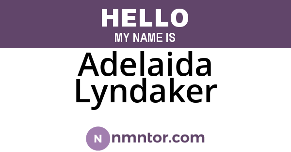 Adelaida Lyndaker