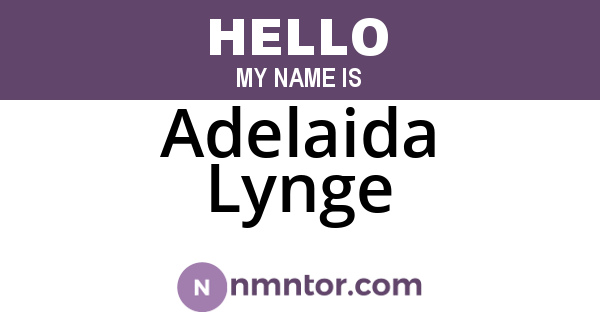 Adelaida Lynge