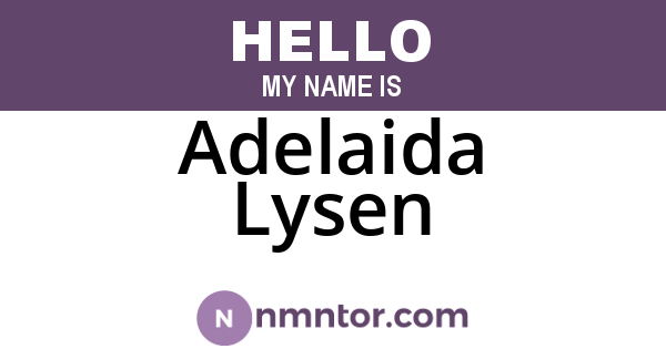 Adelaida Lysen