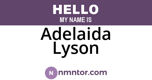 Adelaida Lyson