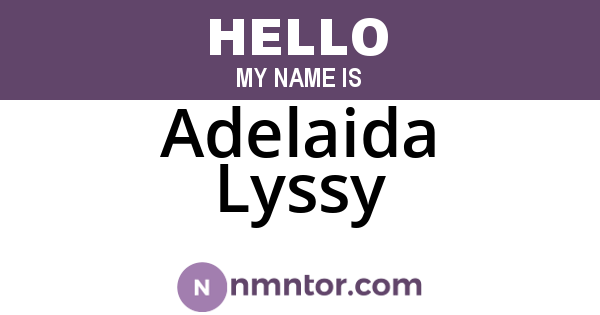 Adelaida Lyssy