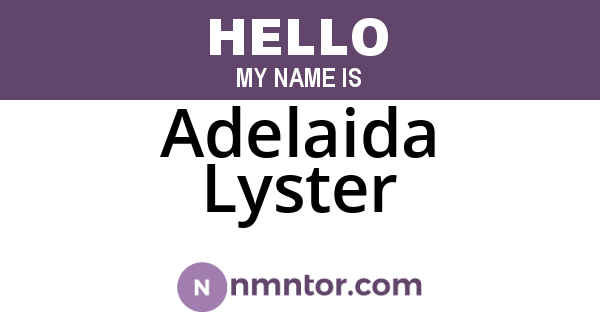 Adelaida Lyster