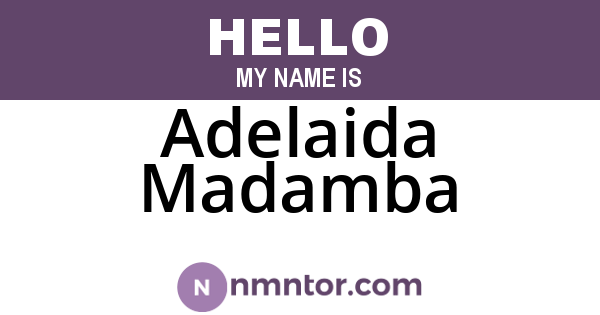 Adelaida Madamba