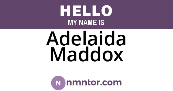 Adelaida Maddox