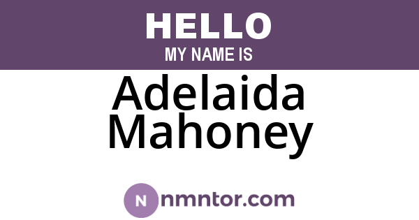 Adelaida Mahoney