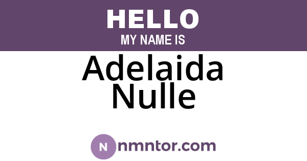 Adelaida Nulle