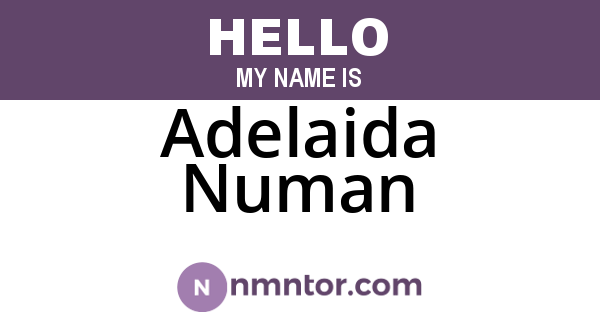 Adelaida Numan