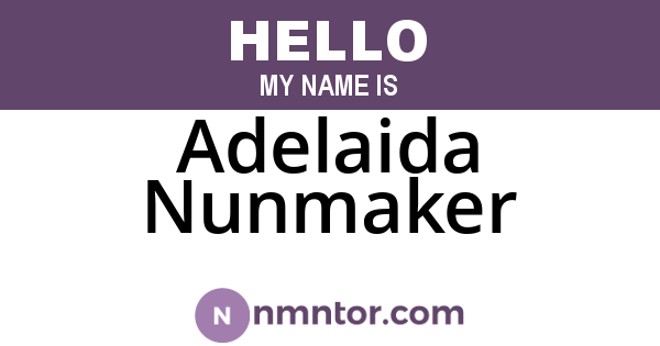 Adelaida Nunmaker