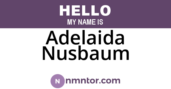 Adelaida Nusbaum