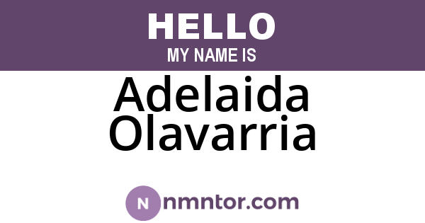 Adelaida Olavarria