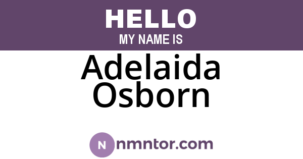 Adelaida Osborn