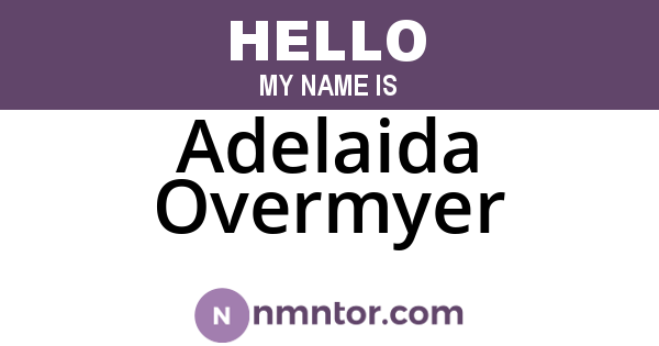 Adelaida Overmyer