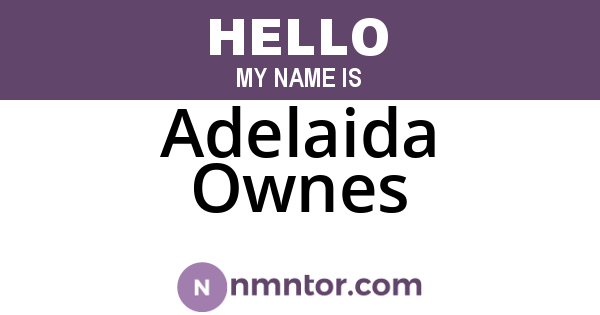 Adelaida Ownes
