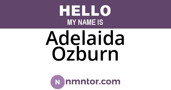 Adelaida Ozburn