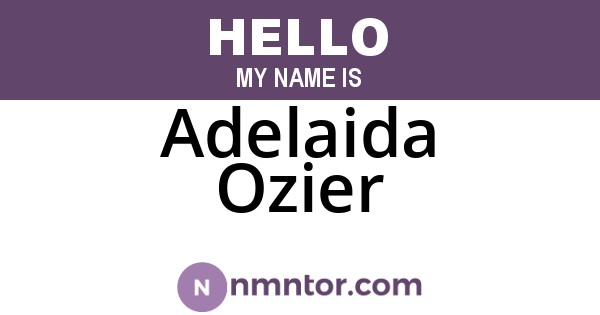 Adelaida Ozier
