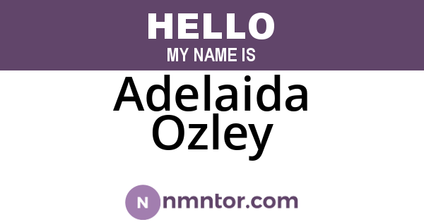 Adelaida Ozley