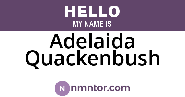 Adelaida Quackenbush