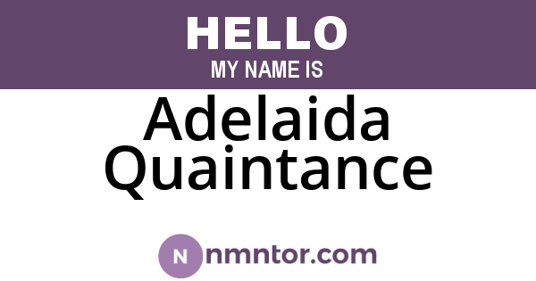 Adelaida Quaintance