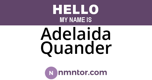 Adelaida Quander