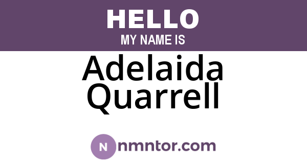 Adelaida Quarrell