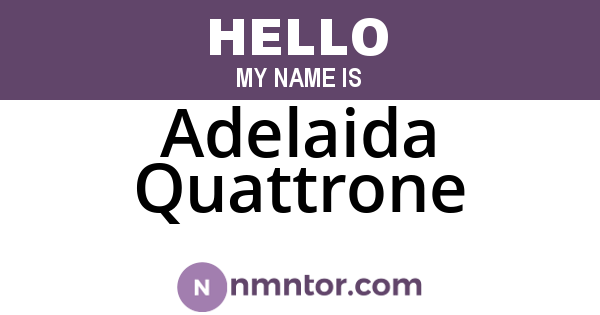 Adelaida Quattrone