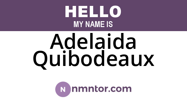 Adelaida Quibodeaux
