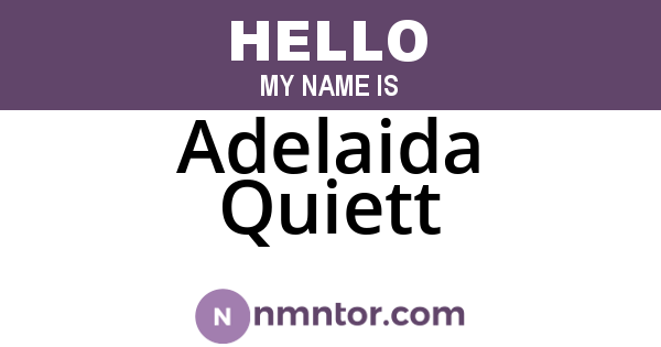 Adelaida Quiett