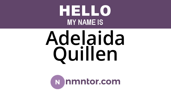Adelaida Quillen