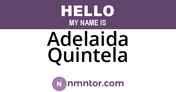Adelaida Quintela