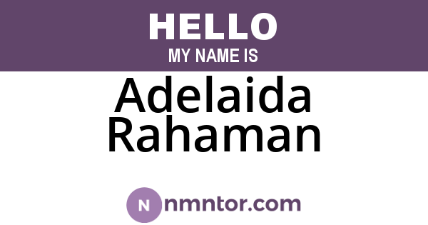 Adelaida Rahaman