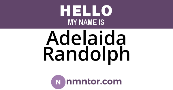 Adelaida Randolph