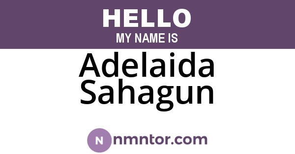 Adelaida Sahagun