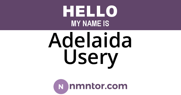 Adelaida Usery