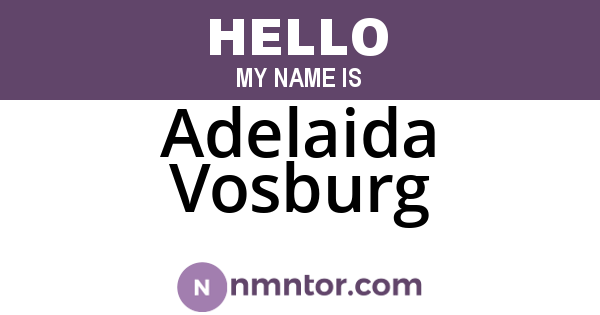 Adelaida Vosburg