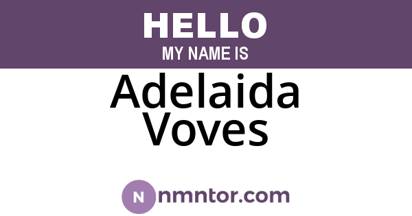 Adelaida Voves