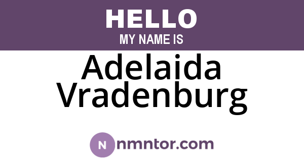 Adelaida Vradenburg