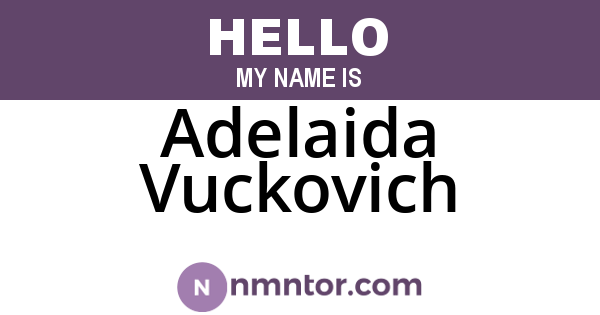 Adelaida Vuckovich