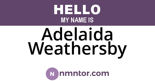 Adelaida Weathersby