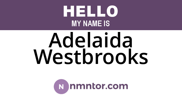 Adelaida Westbrooks
