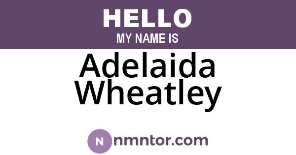 Adelaida Wheatley