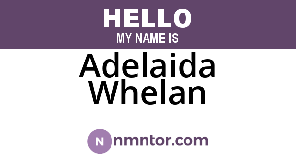 Adelaida Whelan