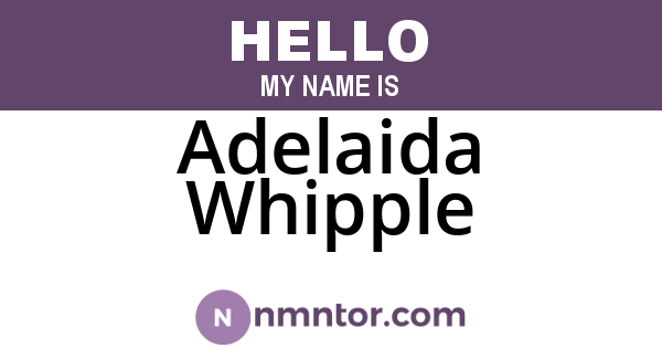 Adelaida Whipple