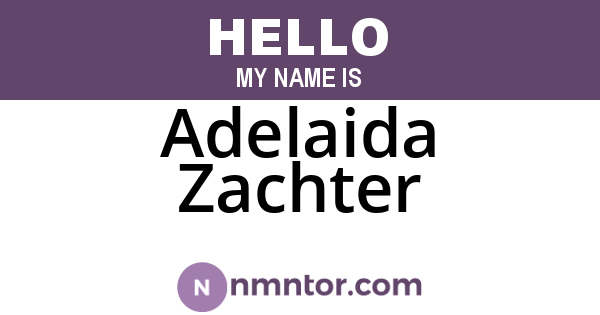 Adelaida Zachter