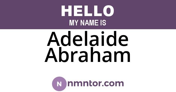 Adelaide Abraham