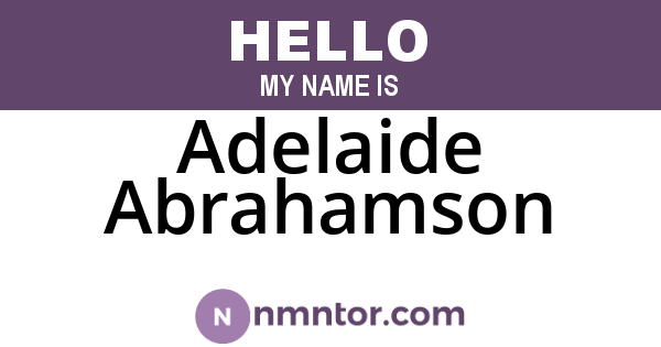 Adelaide Abrahamson