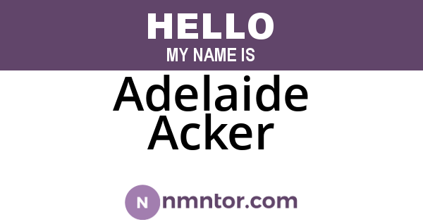 Adelaide Acker