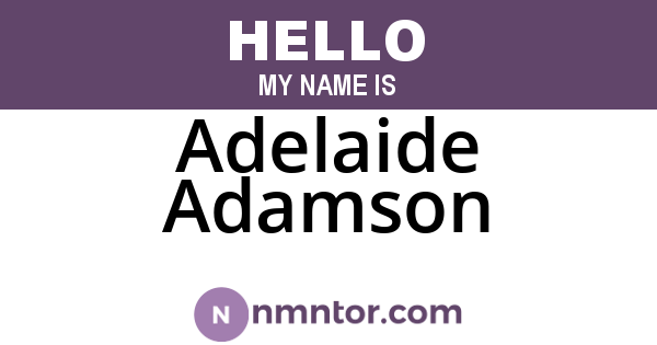 Adelaide Adamson