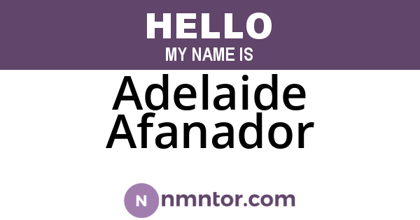 Adelaide Afanador