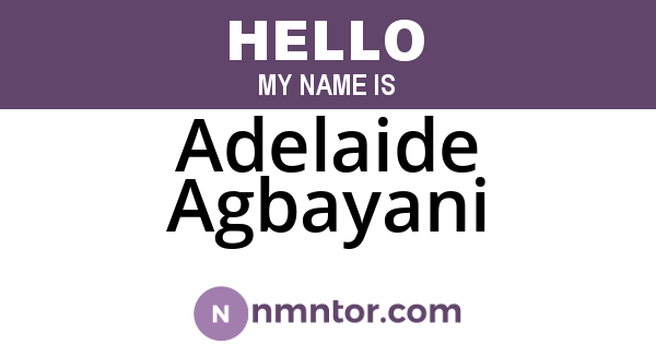 Adelaide Agbayani