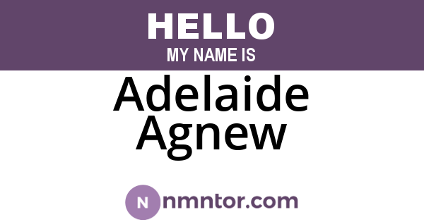 Adelaide Agnew